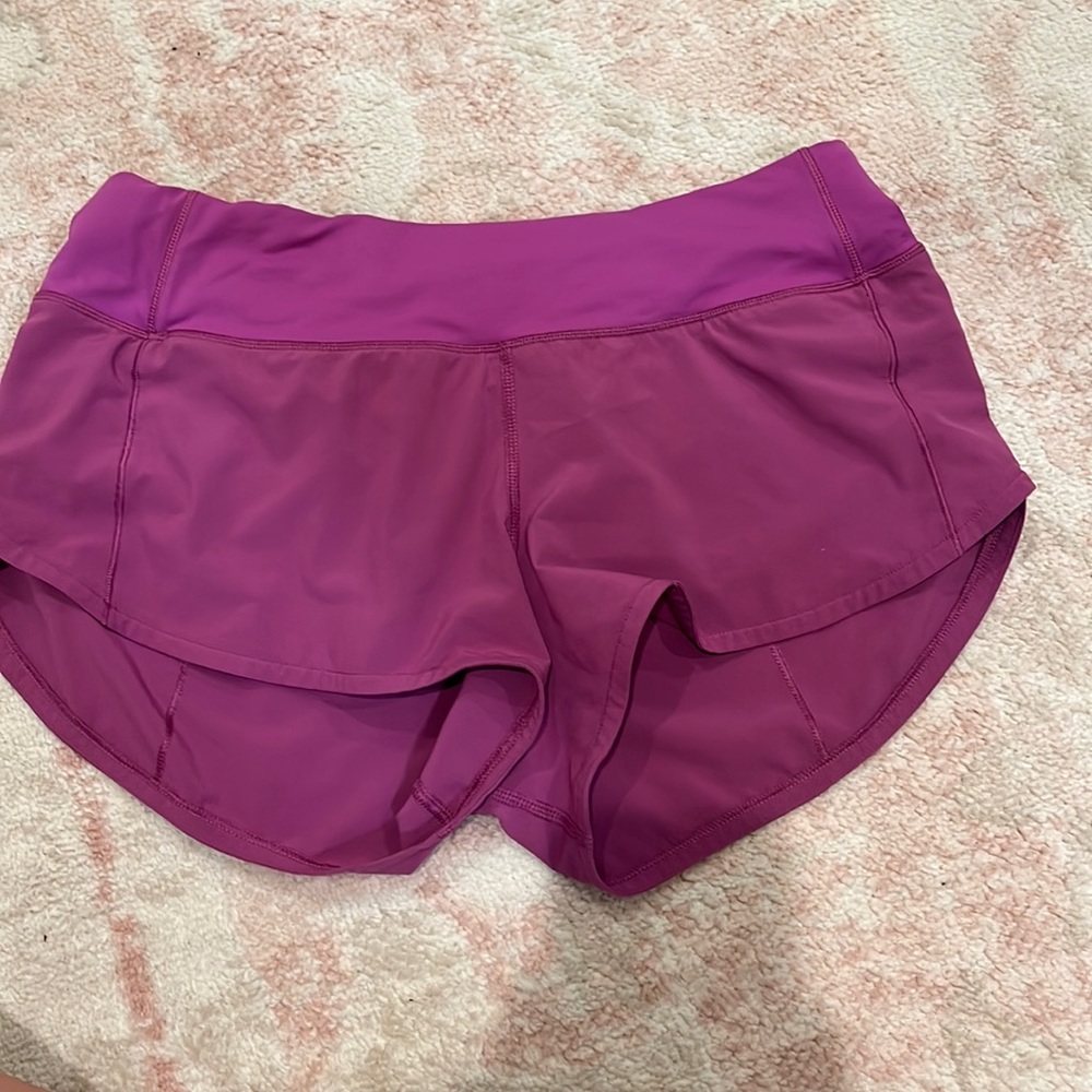 lululemon vivid plum speed ups size 4